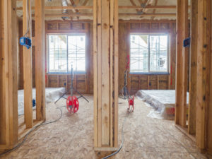 interior of a home under construction 